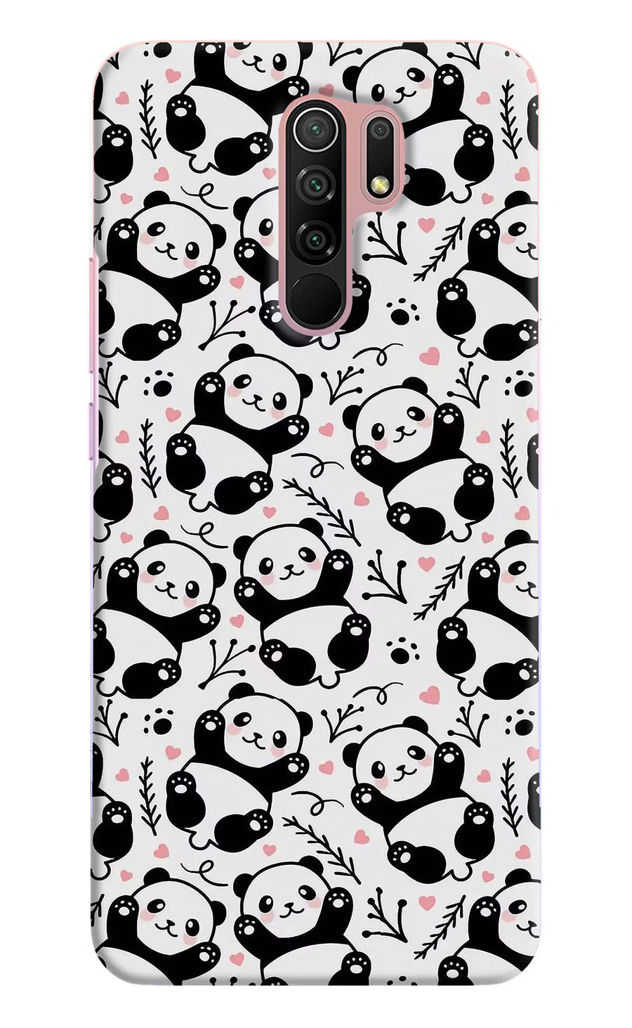 Cute Panda Redmi 9 Prime/Poco M2/M2 reloaded Back Cover, Hard case