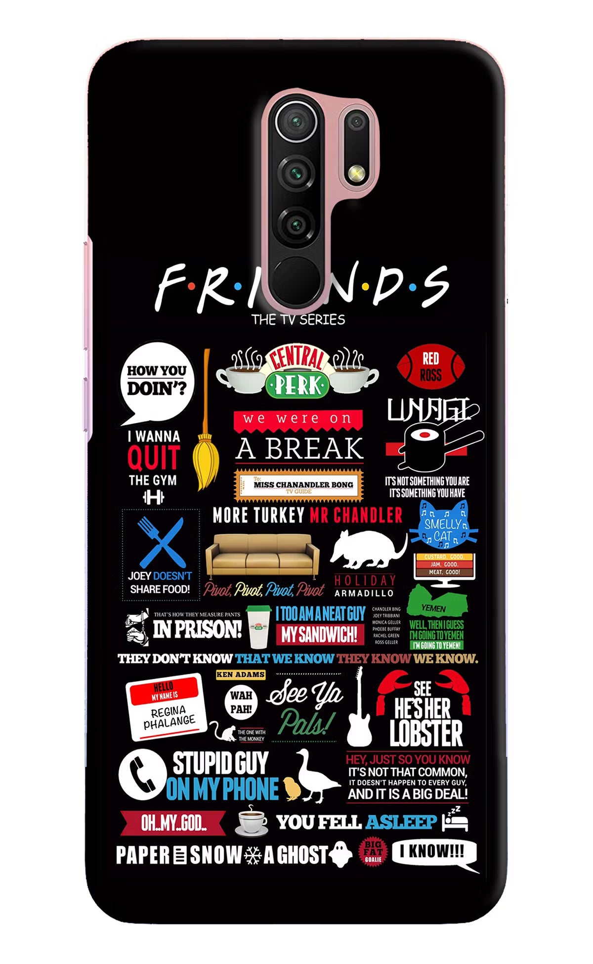 FRIENDS Redmi 9 Prime/Poco M2/M2 reloaded Hard Case Back Cover by Casekaro