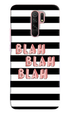 Blah Blah Blah Redmi 9 Prime/Poco M2/M2 reloaded Hard Case Back Cover by Casekaro
