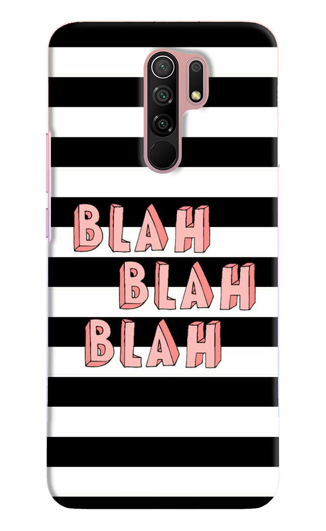 Blah Blah Blah Redmi 9 Prime/Poco M2/M2 reloaded Hard Case Back Cover by Casekaro