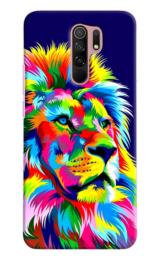 Vector Art Lion Redmi 9 Prime/Poco M2/M2 reloaded Hard Case Back Cover by Casekaro