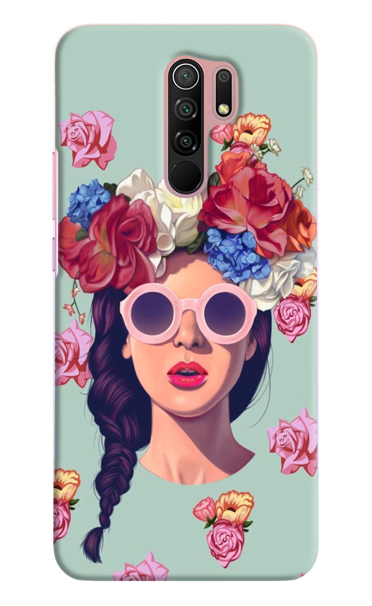 Pretty Girl Redmi 9 Prime/Poco M2/M2 reloaded Hard Case Back Cover by Casekaro