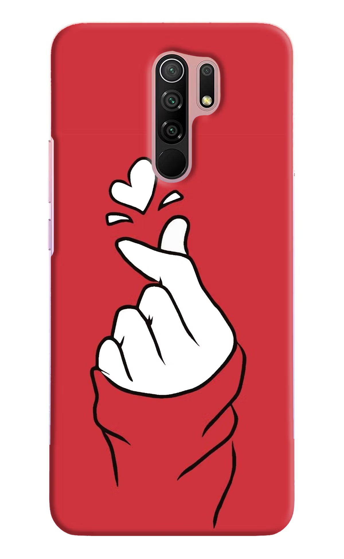 Korean Love Sign Redmi 9 Prime/Poco M2/M2 reloaded Hard Case Back Cover by Casekaro
