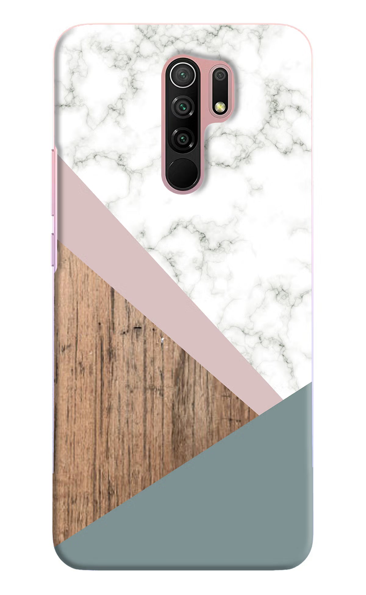 Marble wood Abstract Redmi 9 Prime/Poco M2/M2 reloaded Hard Case Back Cover by Casekaro