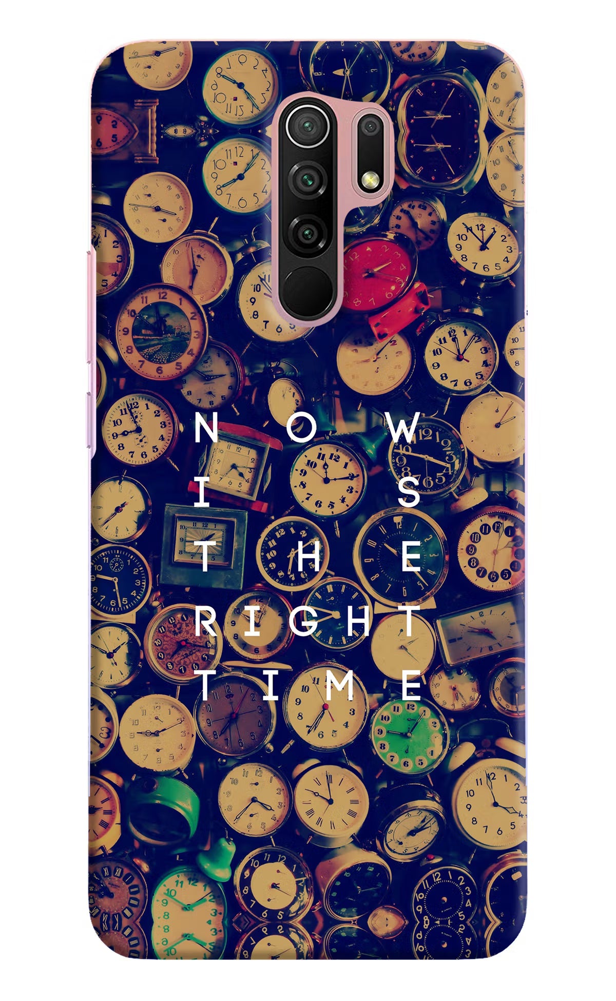 Now is the Right Time Quote Redmi 9 Prime/Poco M2/M2 reloaded Hard Case Back Cover by Casekaro