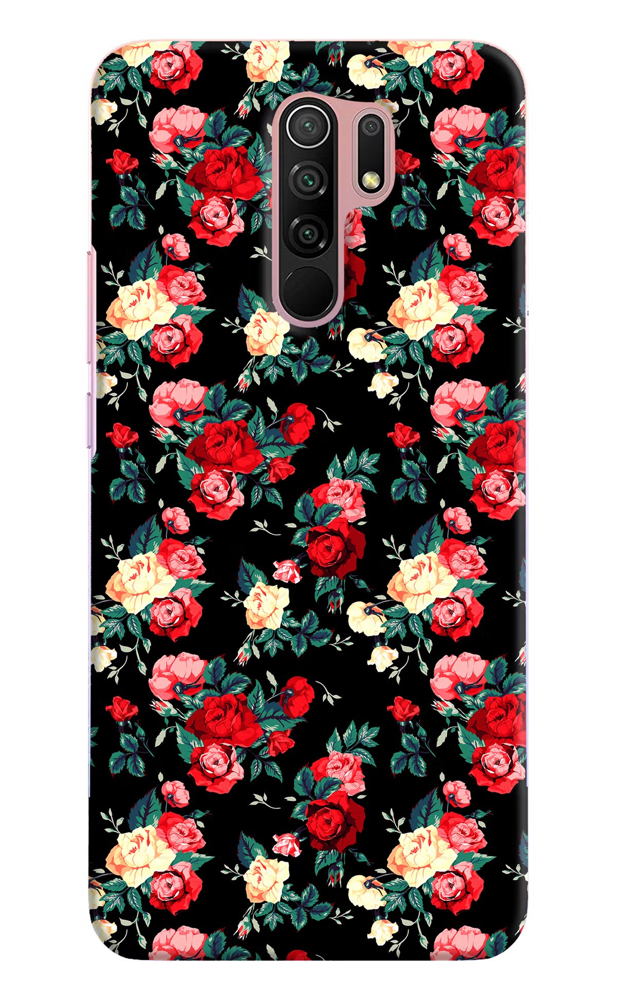 Rose Pattern Redmi 9 Prime/Poco M2/M2 reloaded Hard Case Back Cover by Casekaro