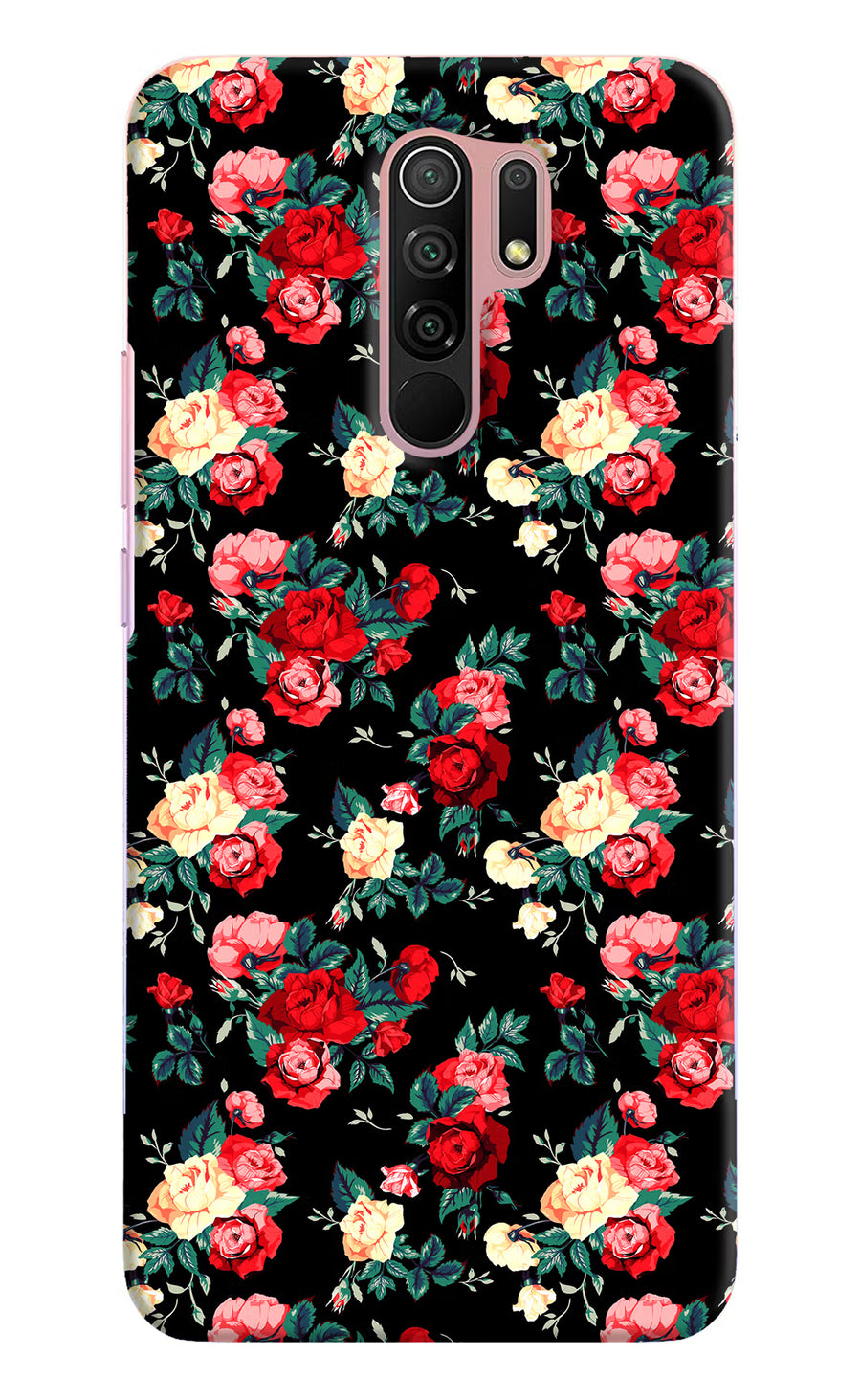 Rose Pattern Redmi 9 Prime/Poco M2/M2 reloaded Back Cover, Hard case
