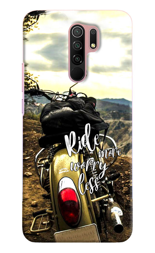 Ride More Worry Less Redmi 9 Prime/Poco M2/M2 reloaded Hard Case Back Cover by Casekaro