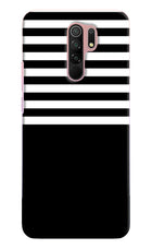 Black and White Print Redmi 9 Prime/Poco M2/M2 reloaded Hard Case Back Cover by Casekaro