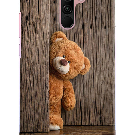 Teddy Wooden Redmi 9 Prime/Poco M2/M2 reloaded Hard Case Back Cover by Casekaro
