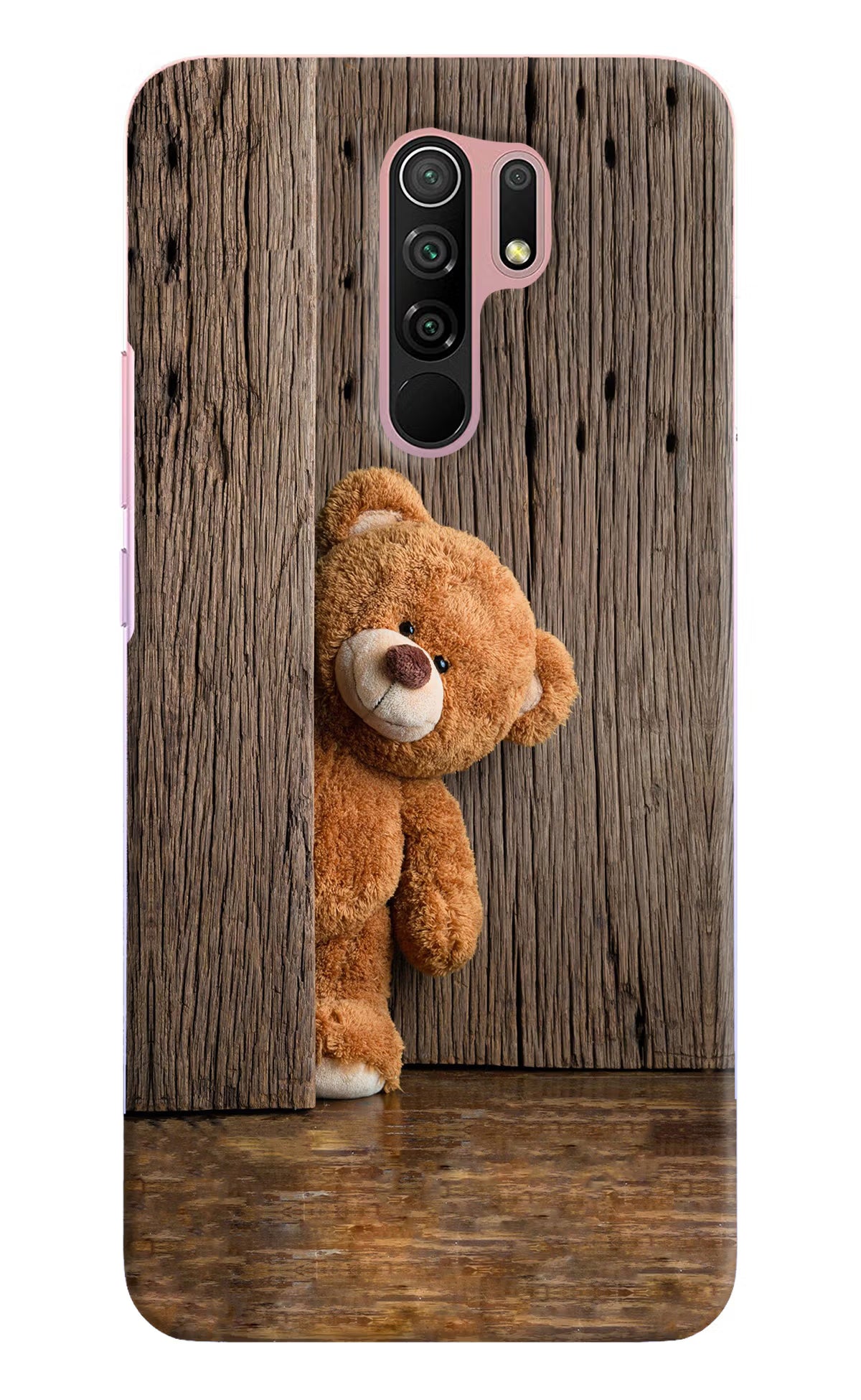 Teddy Wooden Redmi 9 Prime/Poco M2/M2 reloaded Hard Case Back Cover by Casekaro
