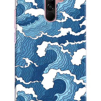 Blue Waves Redmi 9 Prime/Poco M2/M2 reloaded Hard Case Back Cover by Casekaro