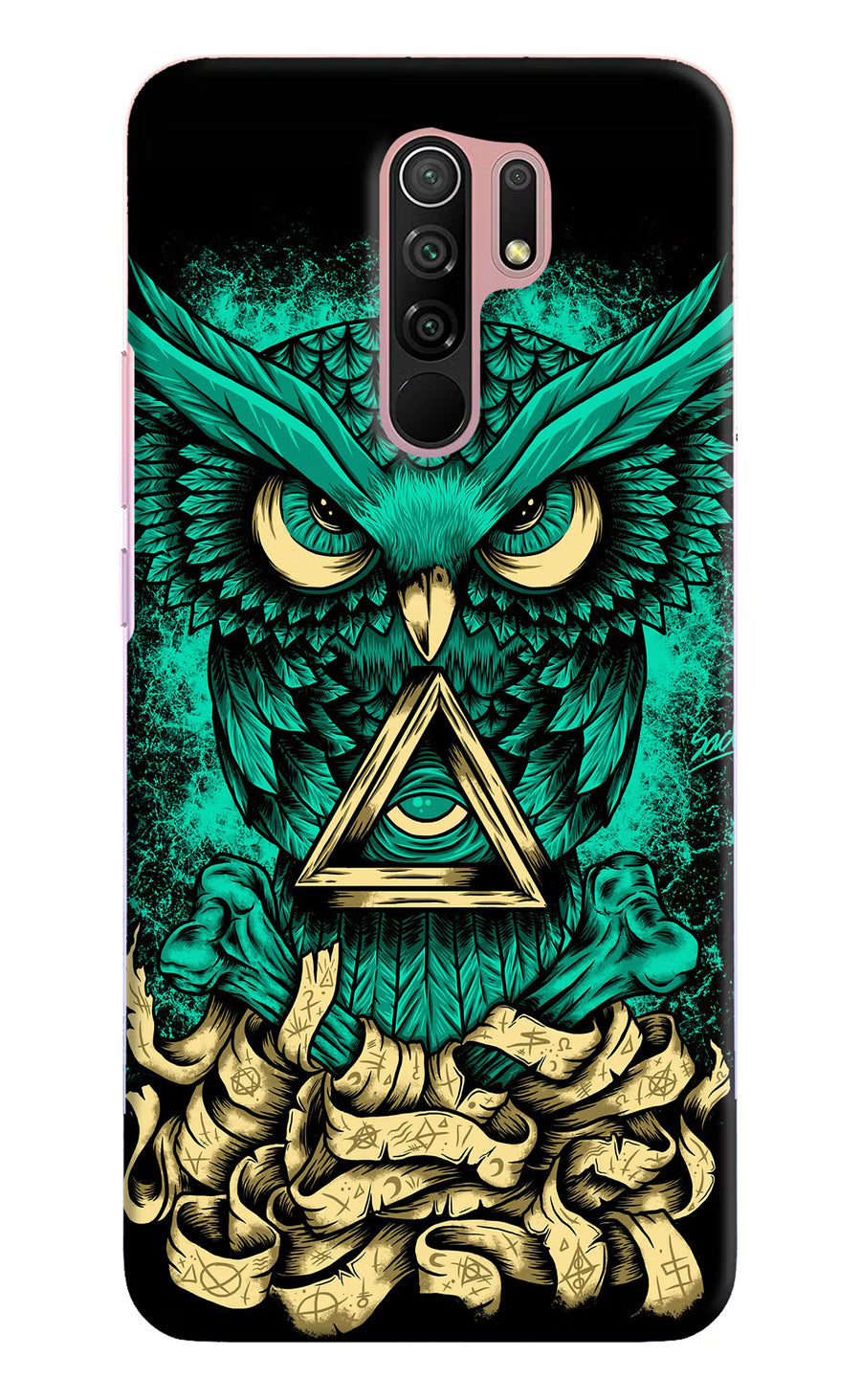 Green Owl Redmi 9 Prime/Poco M2/M2 reloaded Back Cover, Hard case