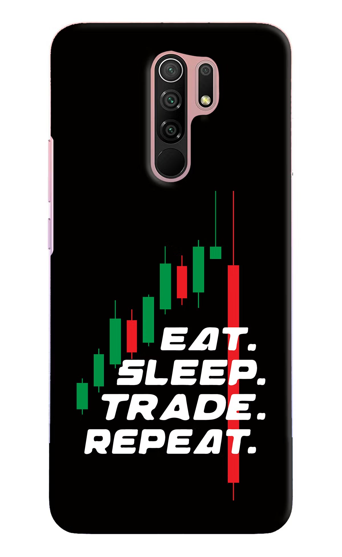 Eat Sleep Trade Repeat Redmi 9 Prime/Poco M2/M2 reloaded Hard Case Back Cover by Casekaro