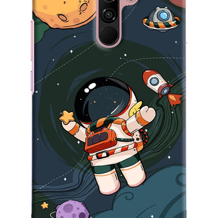 Cartoon Astronaut Redmi 9 Prime/Poco M2/M2 reloaded Hard Case Back Cover by Casekaro