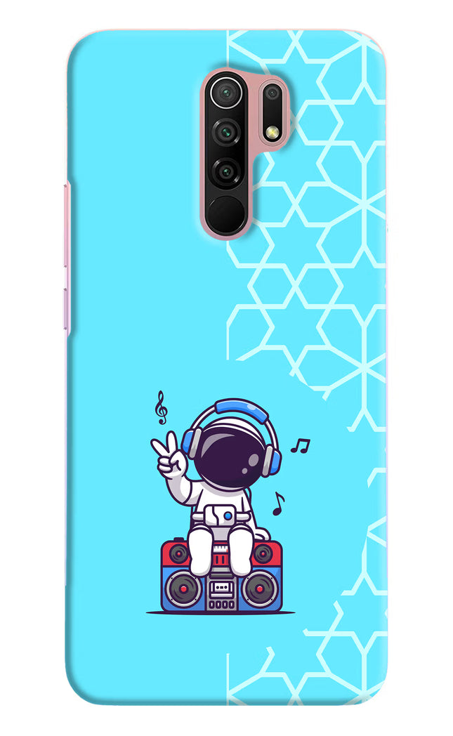 Cute Astronaut Chilling Redmi 9 Prime/Poco M2/M2 reloaded Hard Case Back Cover by Casekaro