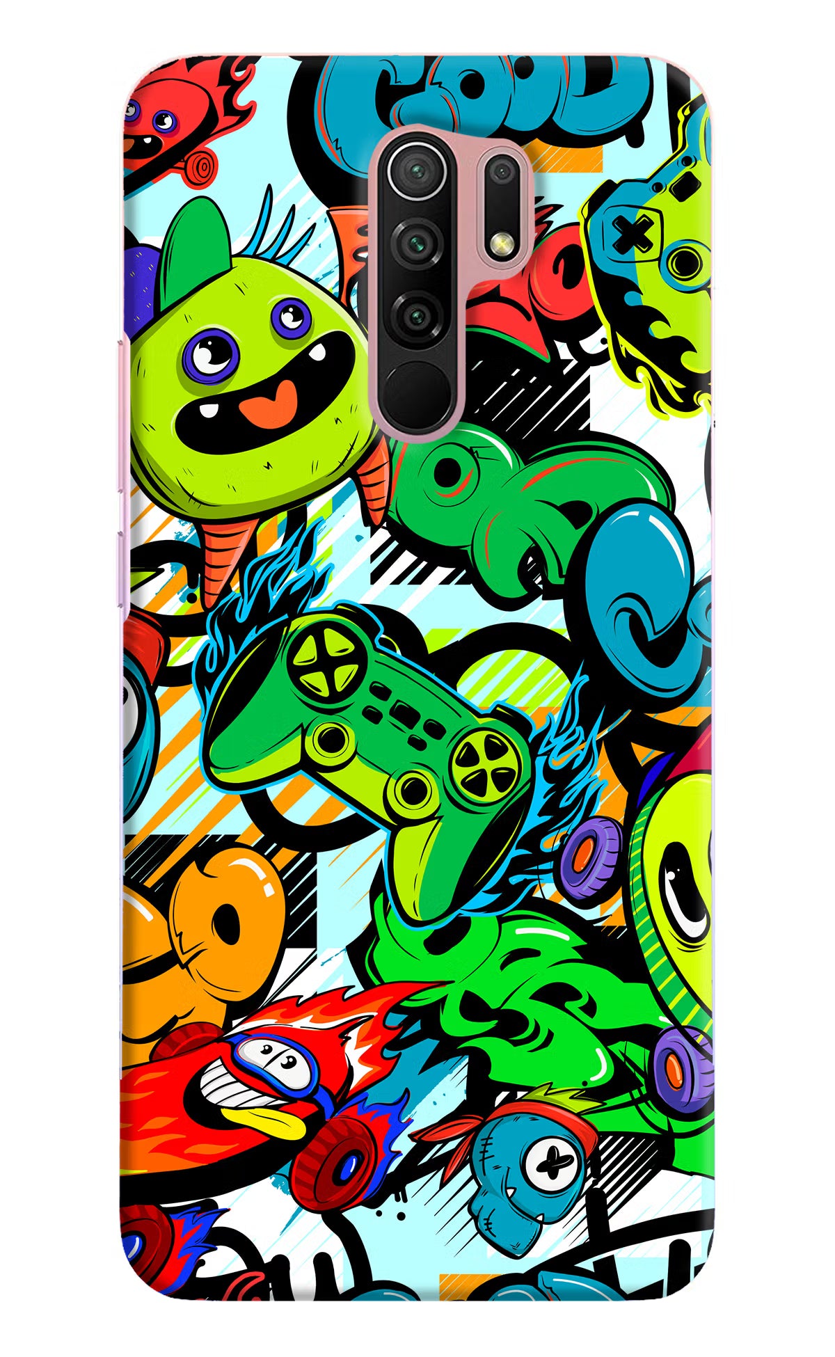 Game Doodle Redmi 9 Prime/Poco M2/M2 reloaded Hard Case Back Cover by Casekaro