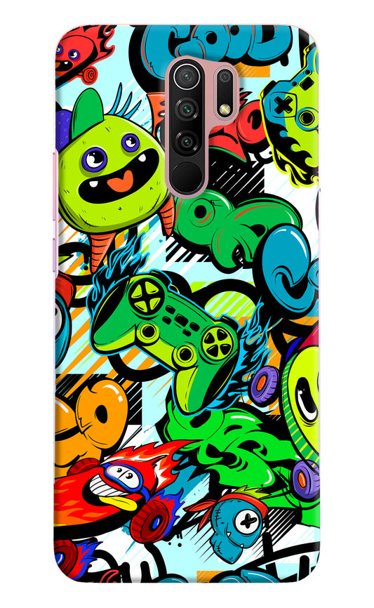 Game Doodle Redmi 9 Prime/Poco M2/M2 reloaded Hard Case Back Cover by Casekaro