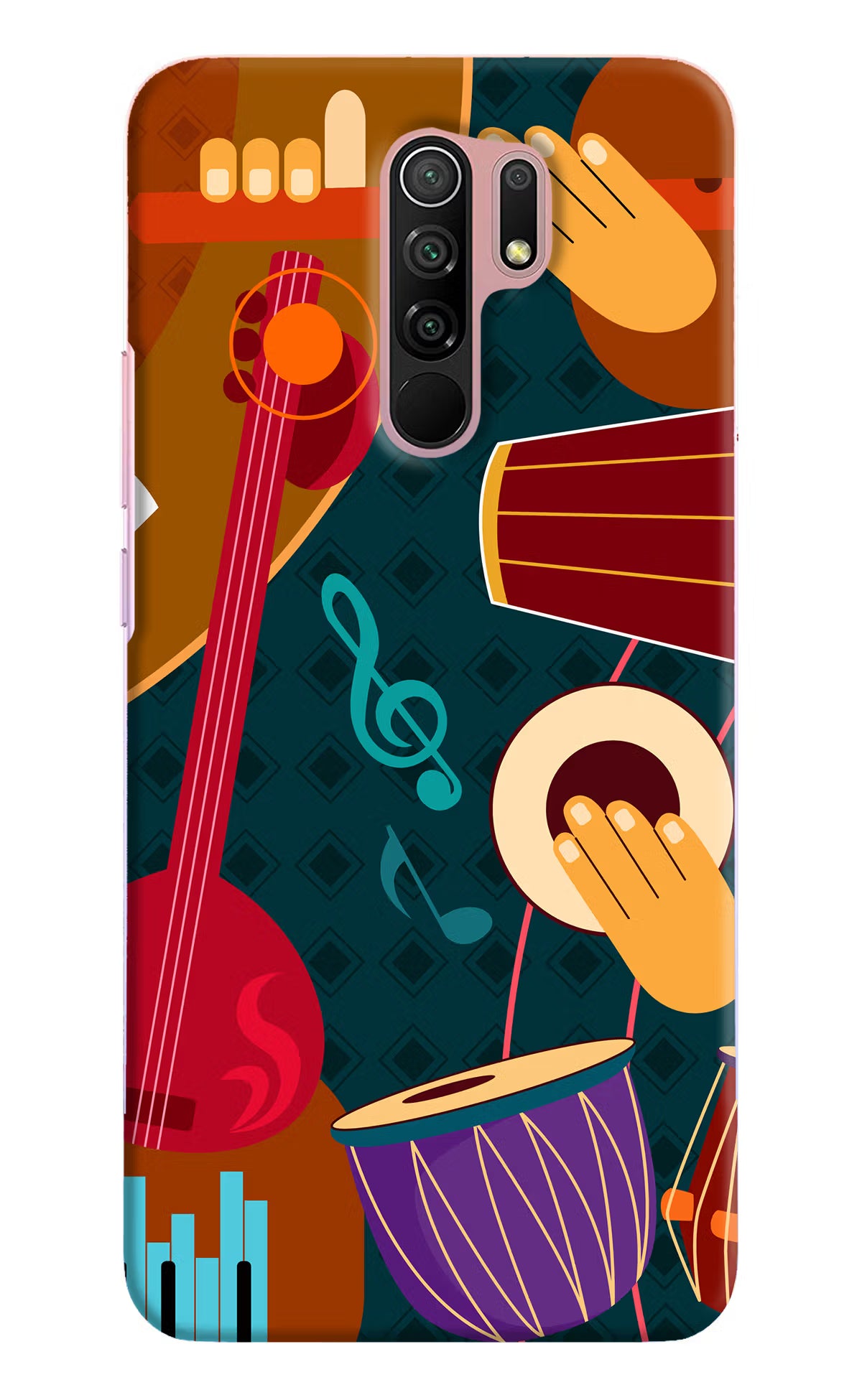Music Instrument Redmi 9 Prime/Poco M2/M2 reloaded Hard Case Back Cover by Casekaro