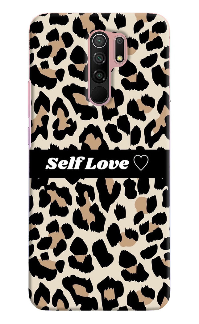 Leopard Print Self Love Redmi 9 Prime/Poco M2/M2 reloaded Hard Case Back Cover by Casekaro
