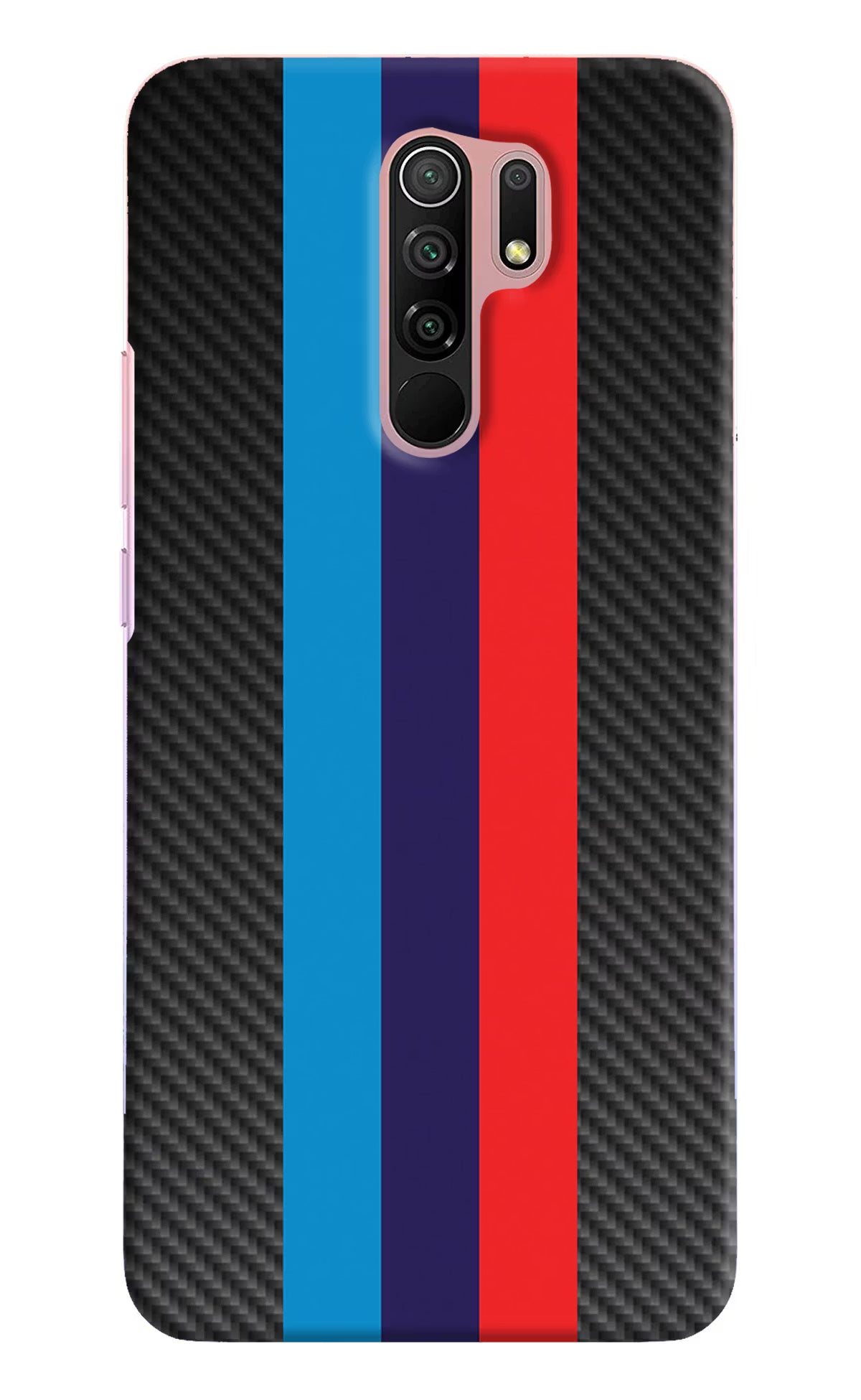 BMW Stripes Pattern Redmi 9 Prime/Poco M2/M2 reloaded Hard Case Back Cover by Casekaro