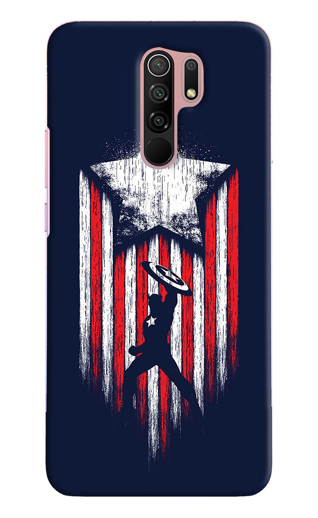 Captain America Marvel Art Redmi 9 Prime/Poco M2/M2 reloaded Hard Case Back Cover by Casekaro