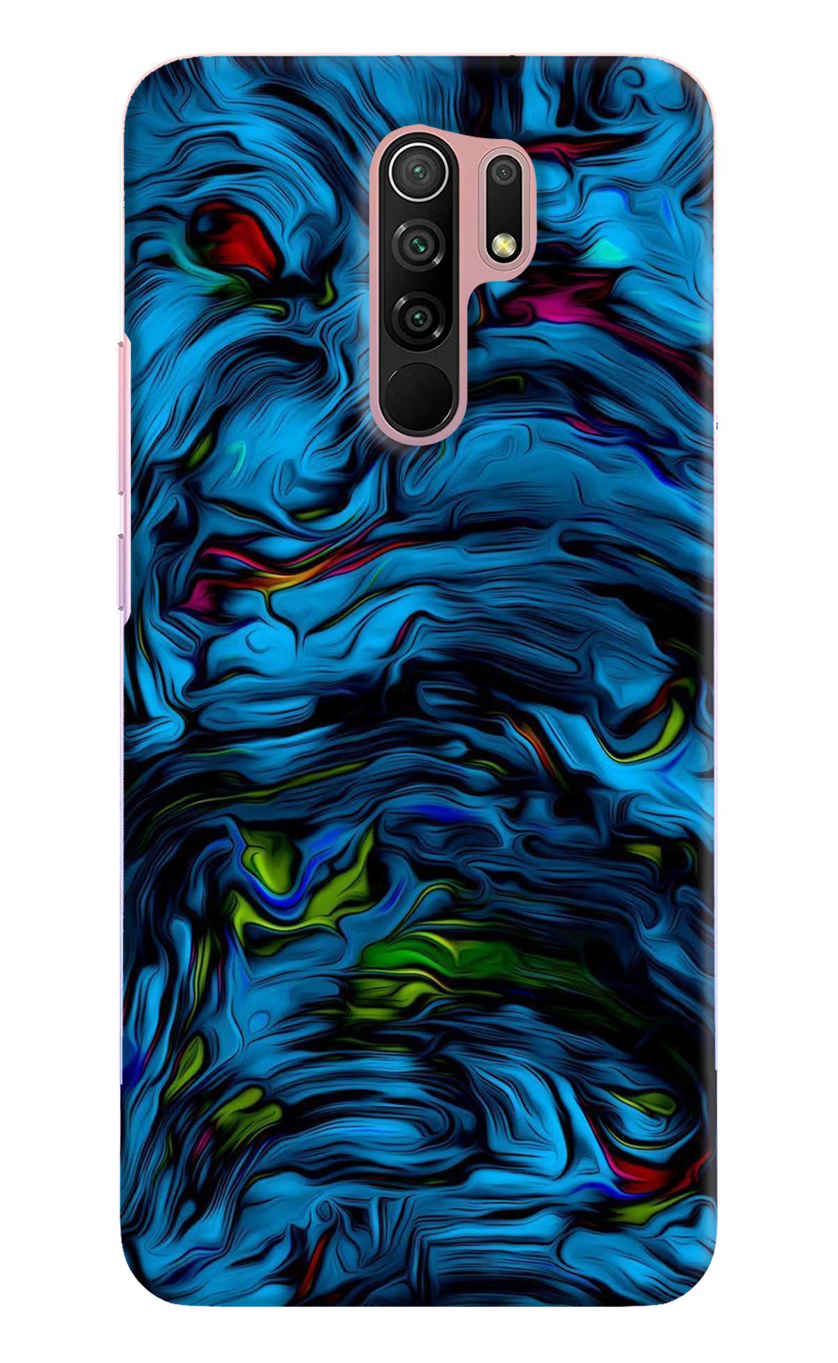 Dark Blue Abstract Redmi 9 Prime/Poco M2/M2 reloaded Hard Case Back Cover by Casekaro