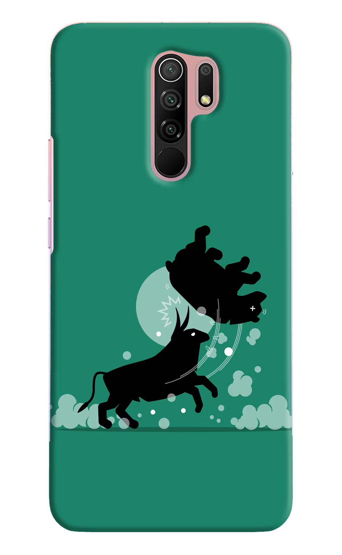 Bull Conqueror Redmi 9 Prime/Poco M2/M2 reloaded Hard Case Back Cover by Casekaro