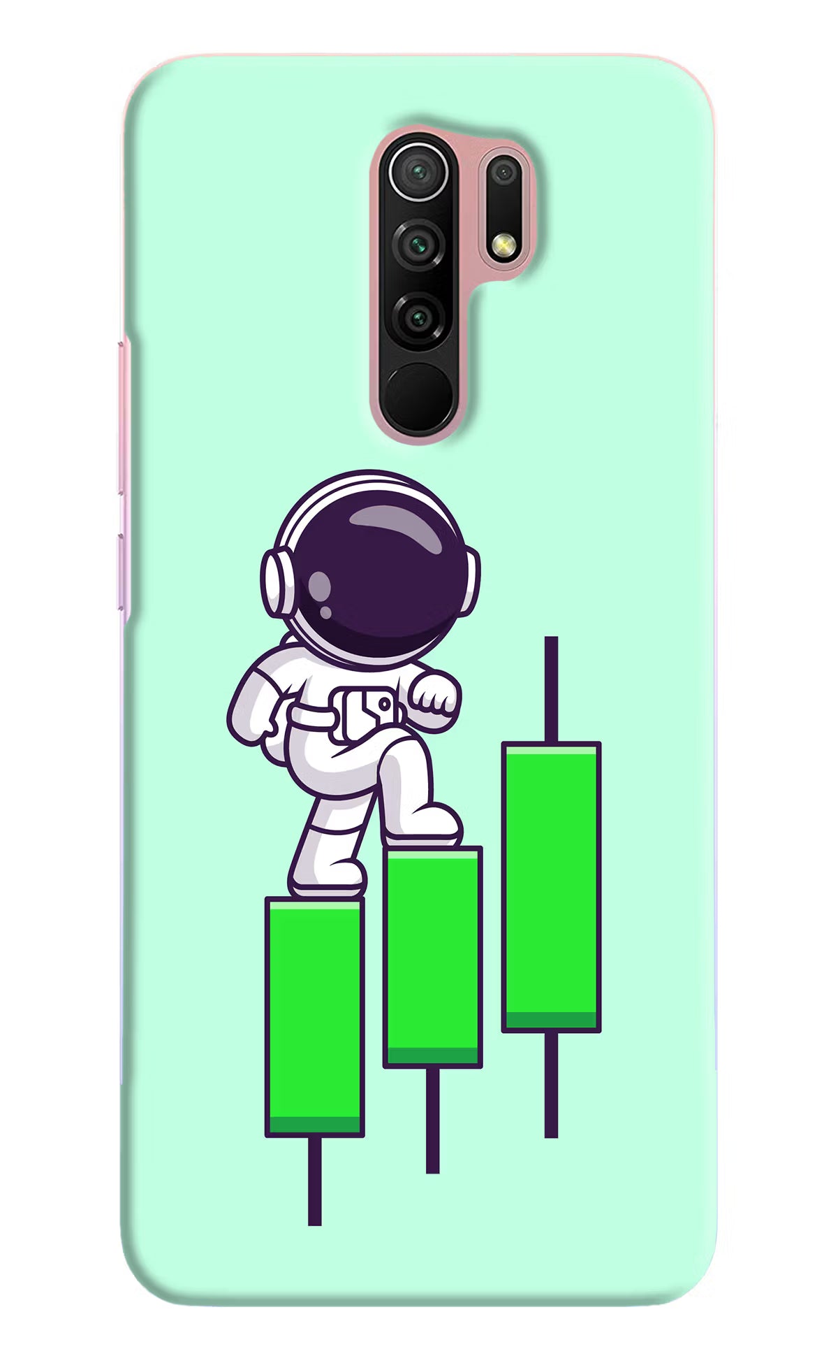 Astronaut Trader Redmi 9 Prime/Poco M2/M2 reloaded Hard Case Back Cover by Casekaro
