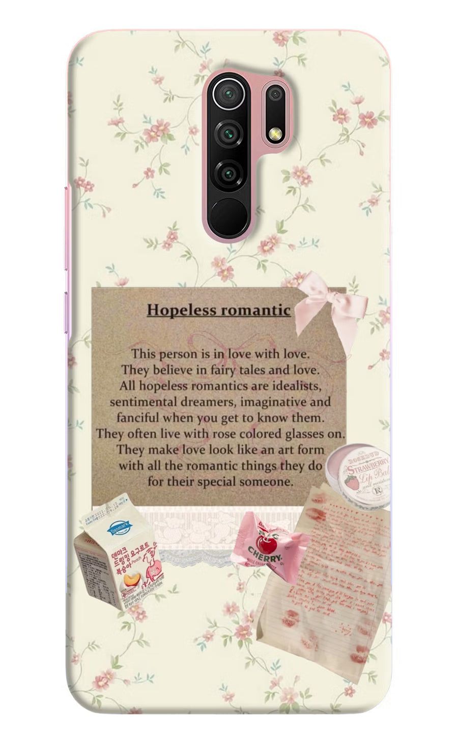 Hopeless Romantic Redmi 9 Prime/Poco M2/M2 reloaded Back Cover, Hard case