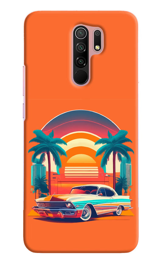 Palm Drive 80s Redmi 9 Prime/Poco M2/M2 reloaded Hard Case Back Cover by Casekaro