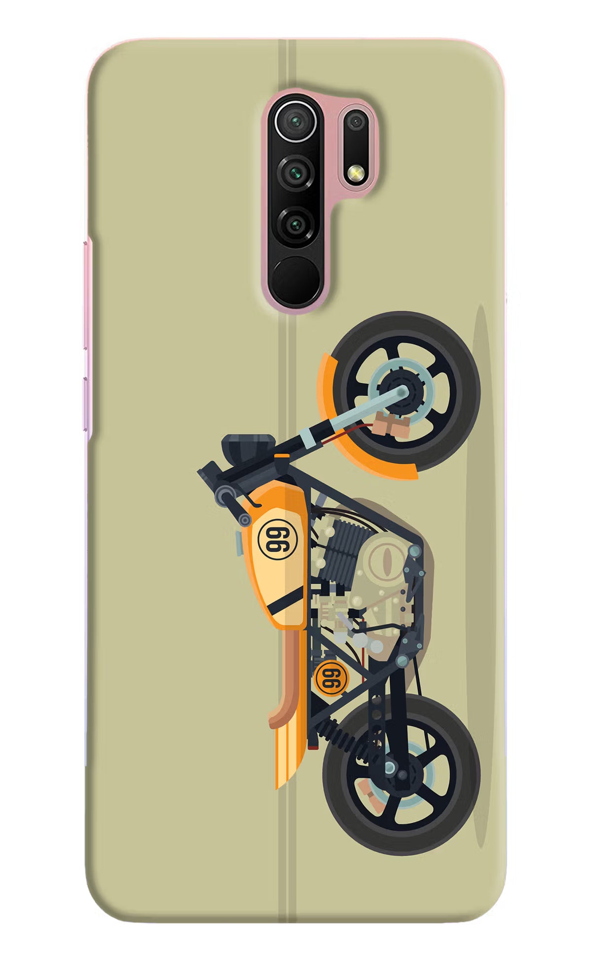 Vertical Speedster Redmi 9 Prime/Poco M2/M2 reloaded Hard Case Back Cover by Casekaro