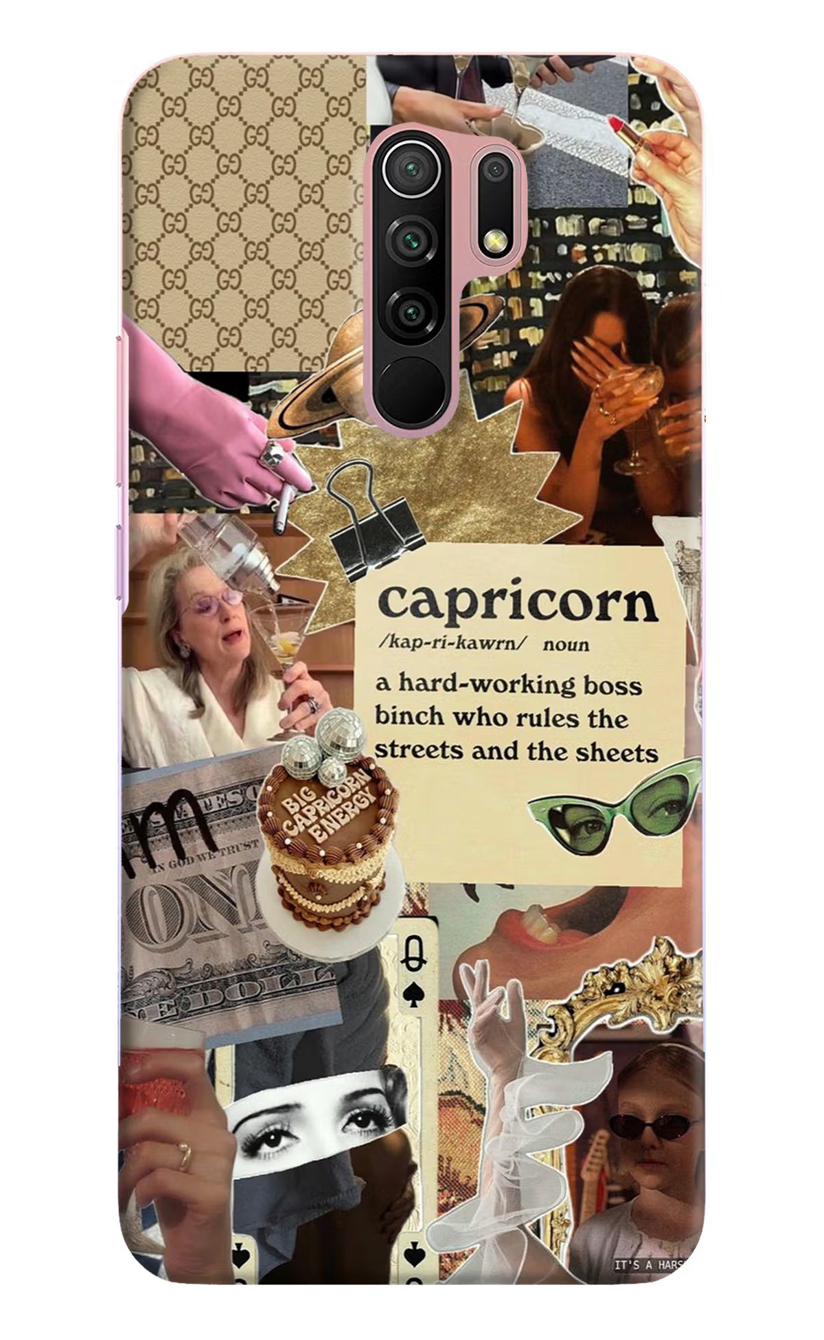 Capricorn Zodiac Redmi 9 Prime/Poco M2/M2 reloaded Hard Case Back Cover by Casekaro
