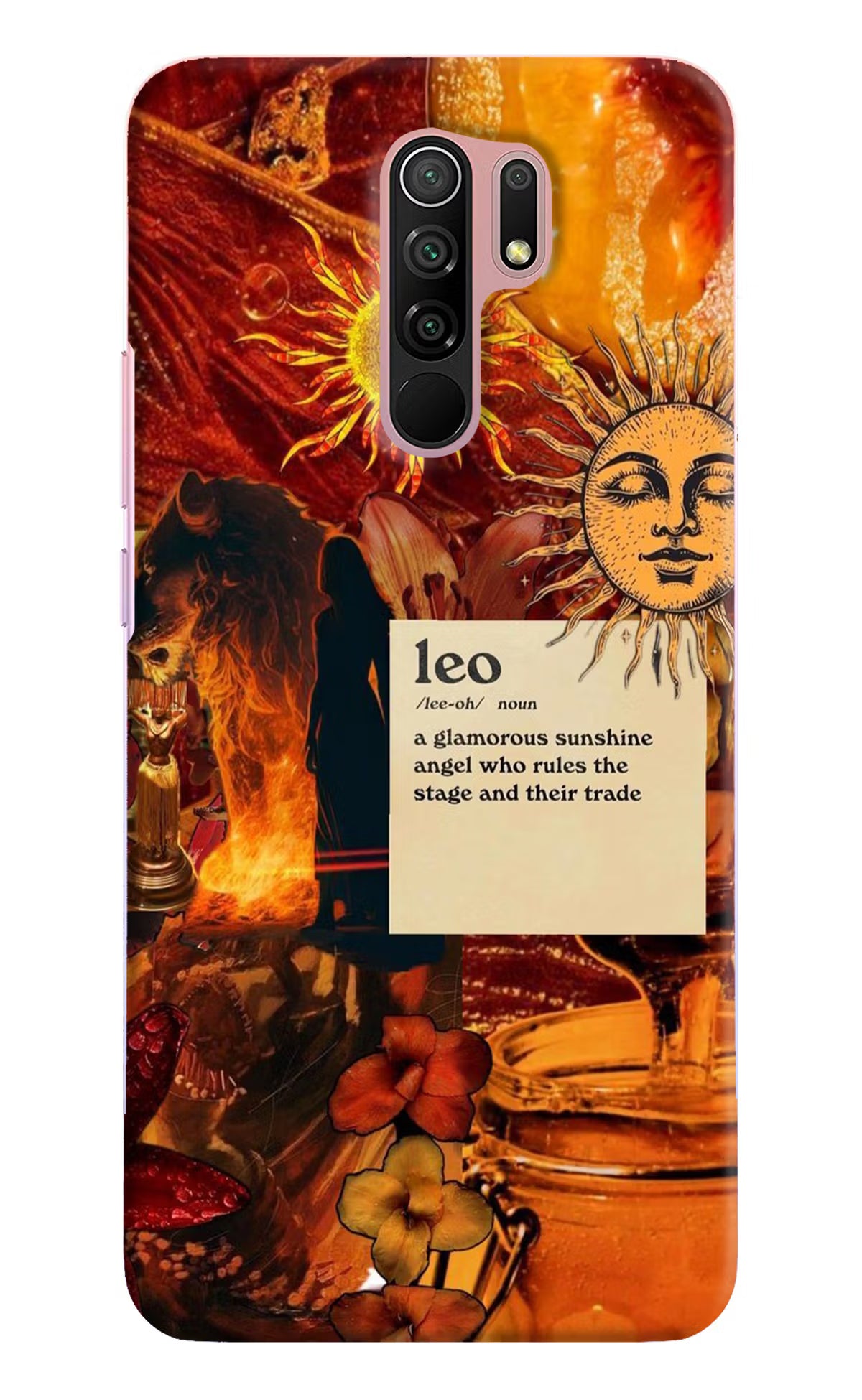 Leo Zodiac Redmi 9 Prime/Poco M2/M2 reloaded Hard Case Back Cover by Casekaro