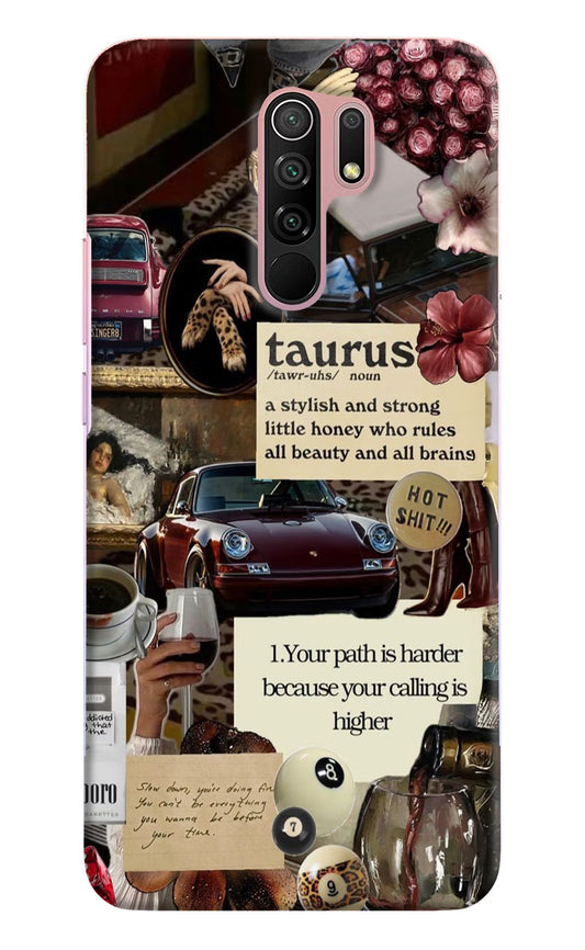Taurus Zodiac Redmi 9 Prime/Poco M2/M2 reloaded Hard Case Back Cover by Casekaro