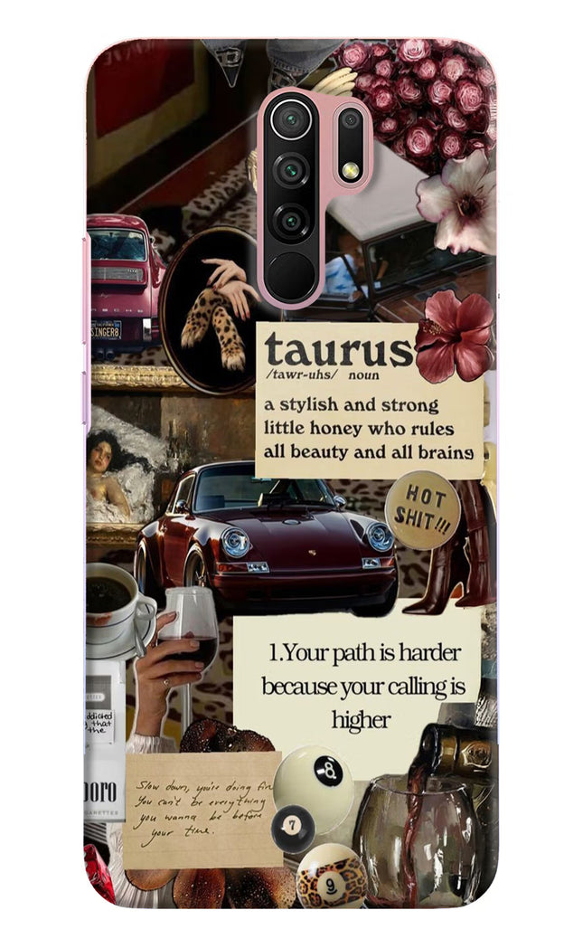 Taurus Zodiac Redmi 9 Prime/Poco M2/M2 reloaded Hard Case Back Cover by Casekaro