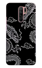 Twin Dragons Redmi 9 Prime/Poco M2/M2 reloaded Hard Case Back Cover by Casekaro