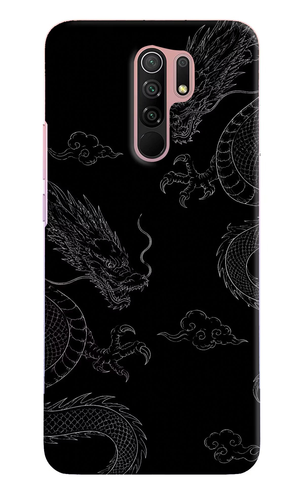 Twin Dragons Redmi 9 Prime/Poco M2/M2 reloaded Hard Case Back Cover by Casekaro