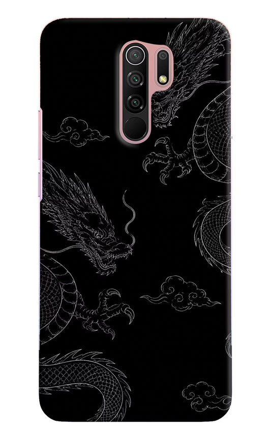 Twin Dragons Redmi 9 Prime/Poco M2/M2 reloaded Hard Case Back Cover by Casekaro