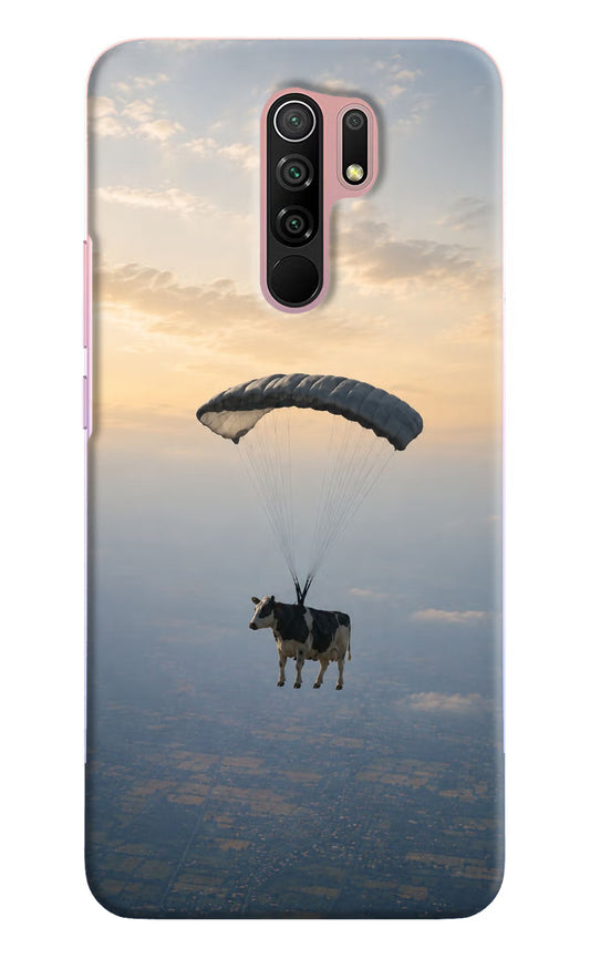Skydiving Cow Redmi 9 Prime/Poco M2/M2 reloaded Hard Case Back Cover by Casekaro
