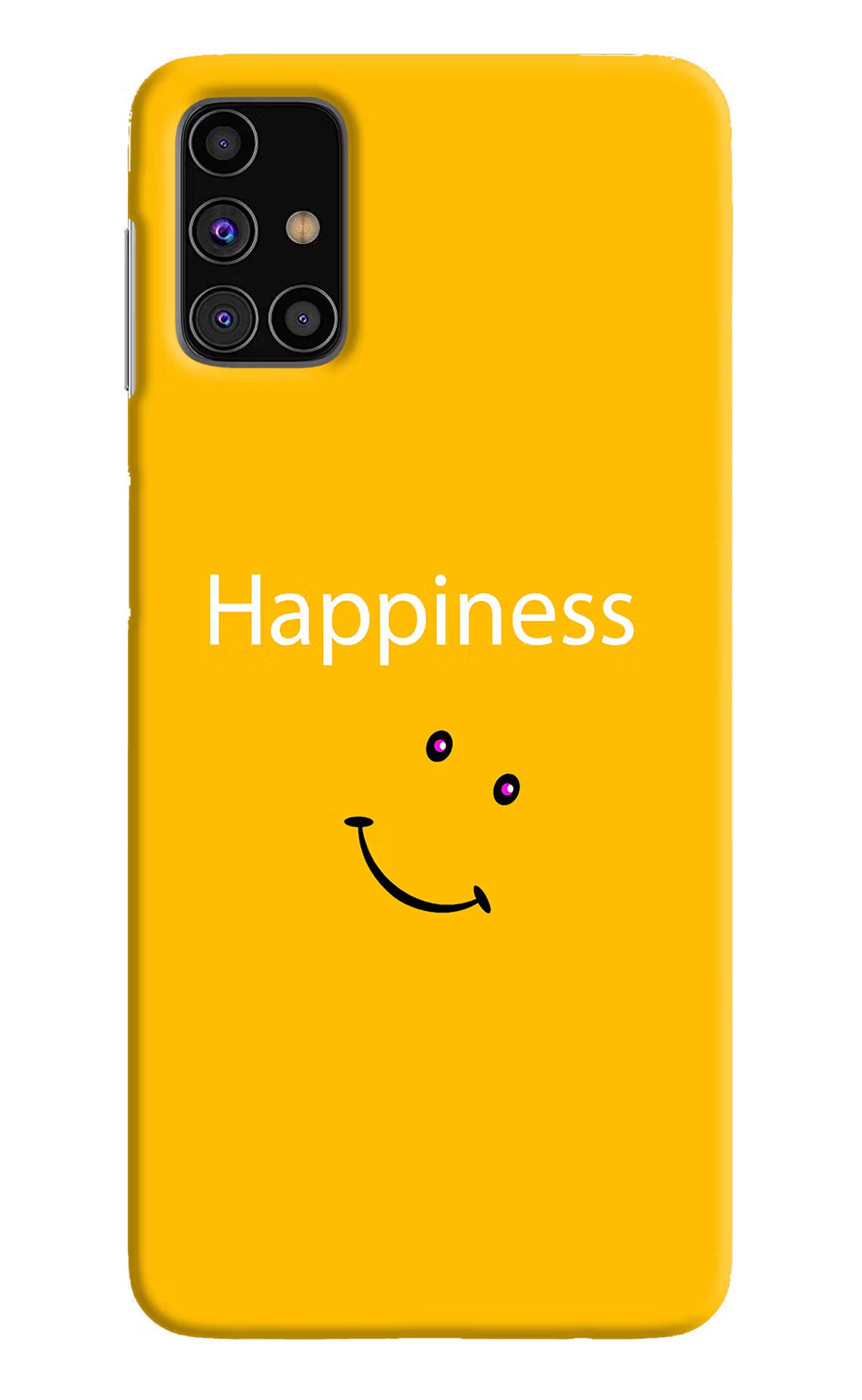 Happiness With Smiley Samsung M31s Hard Case Back Cover by Casekaro