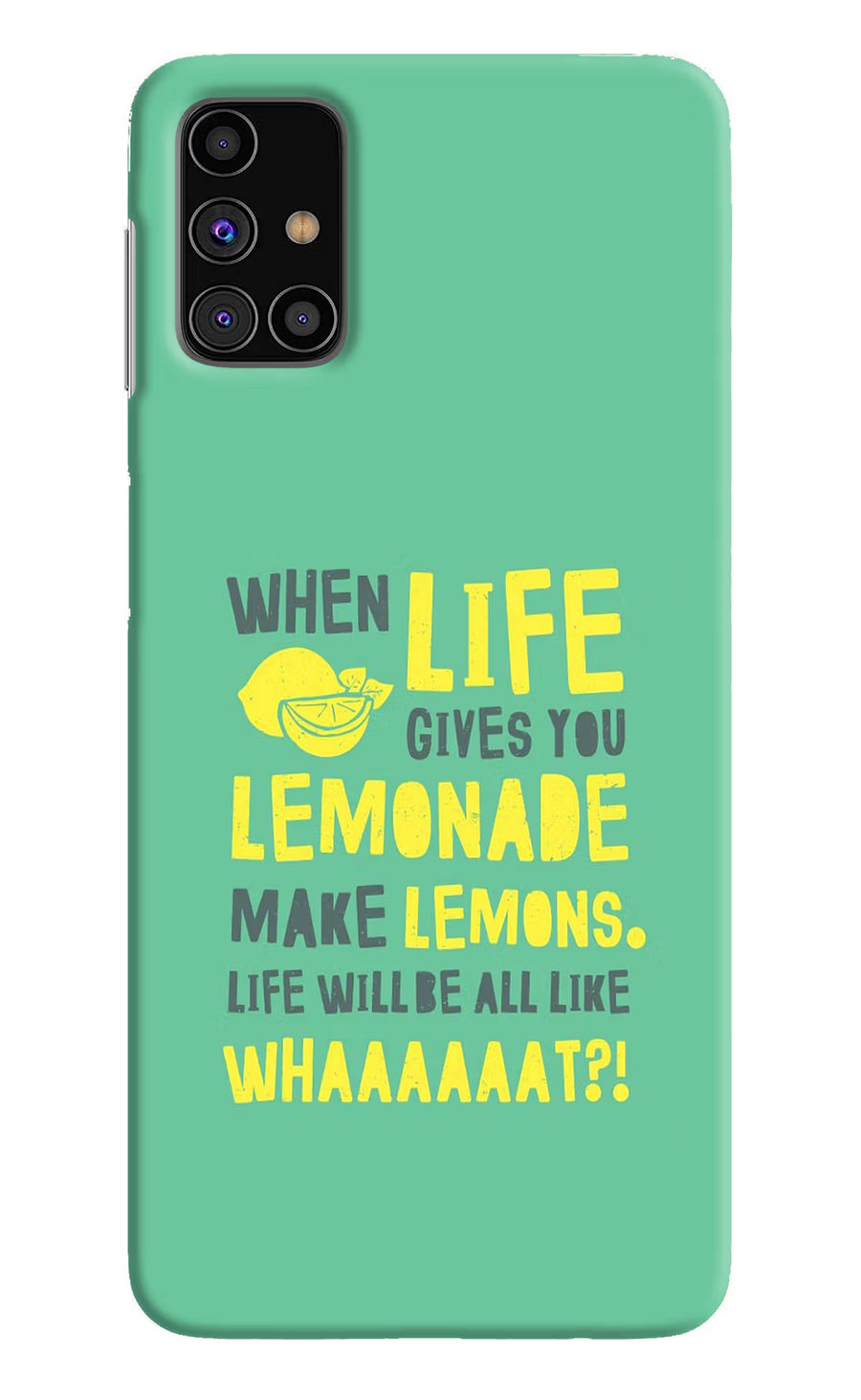 Quote Samsung M31s Back Cover, Hard case