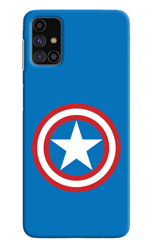 Captain America Logo Samsung M31s Hard Case Back Cover by Casekaro