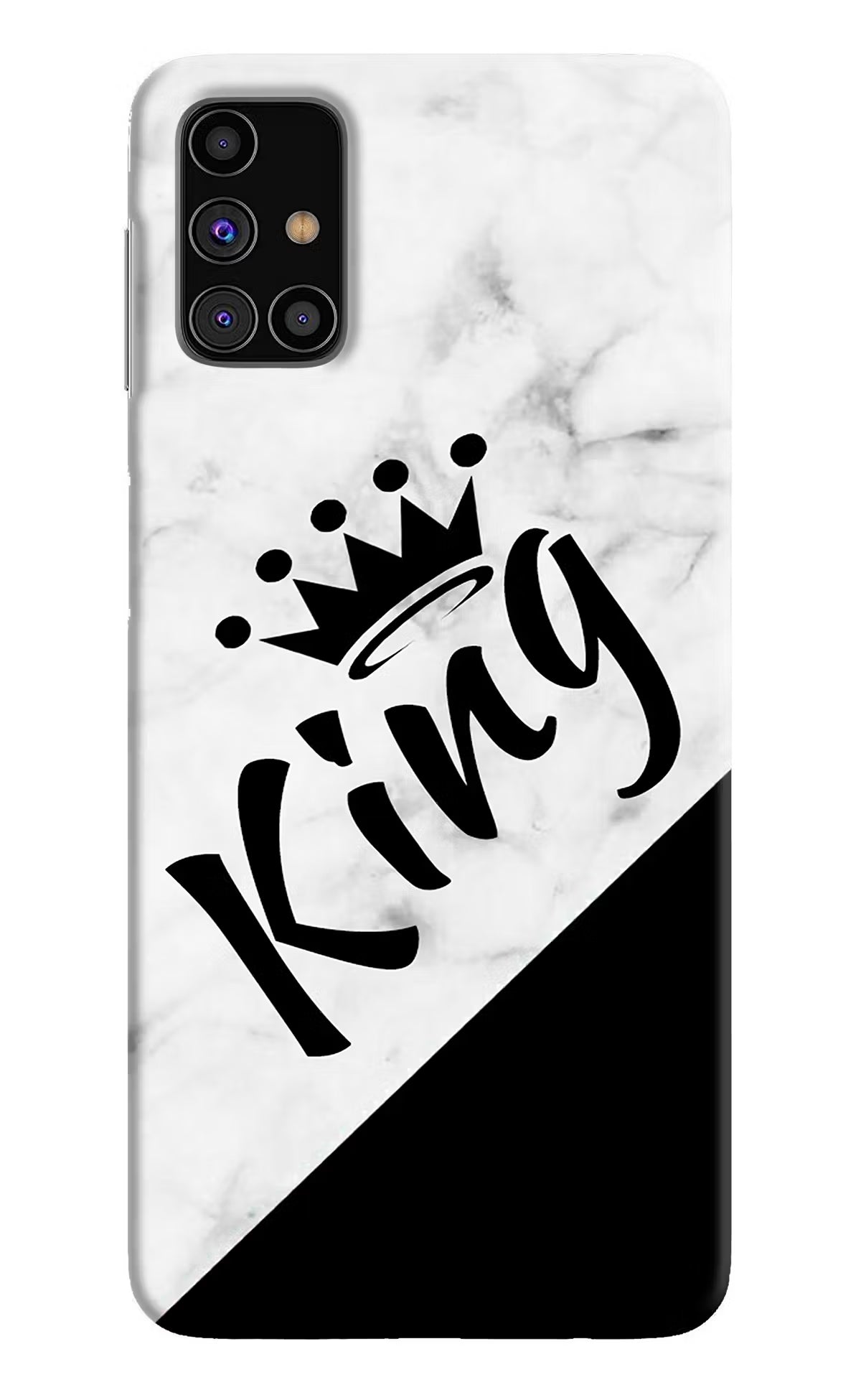 King Samsung M31s Hard Case Back Cover by Casekaro