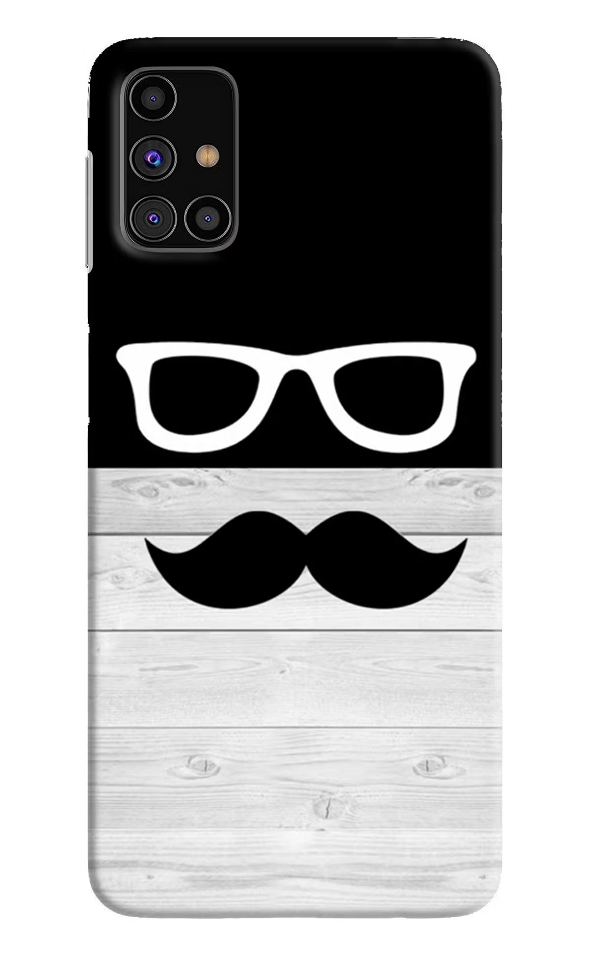 Mustache Samsung M31s Hard Case Back Cover by Casekaro