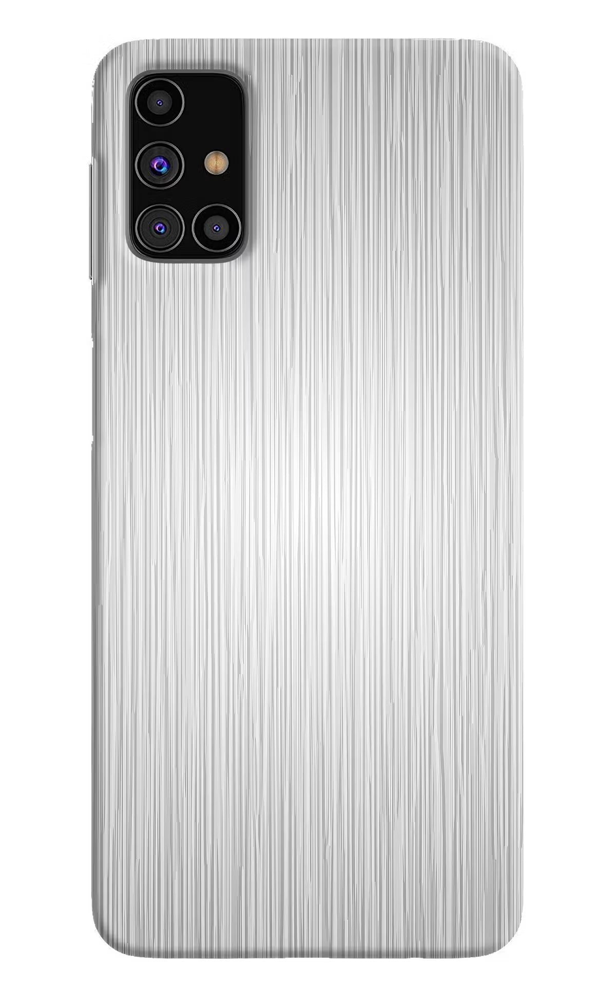 Wooden Grey Texture Samsung M31s Hard Case Back Cover by Casekaro