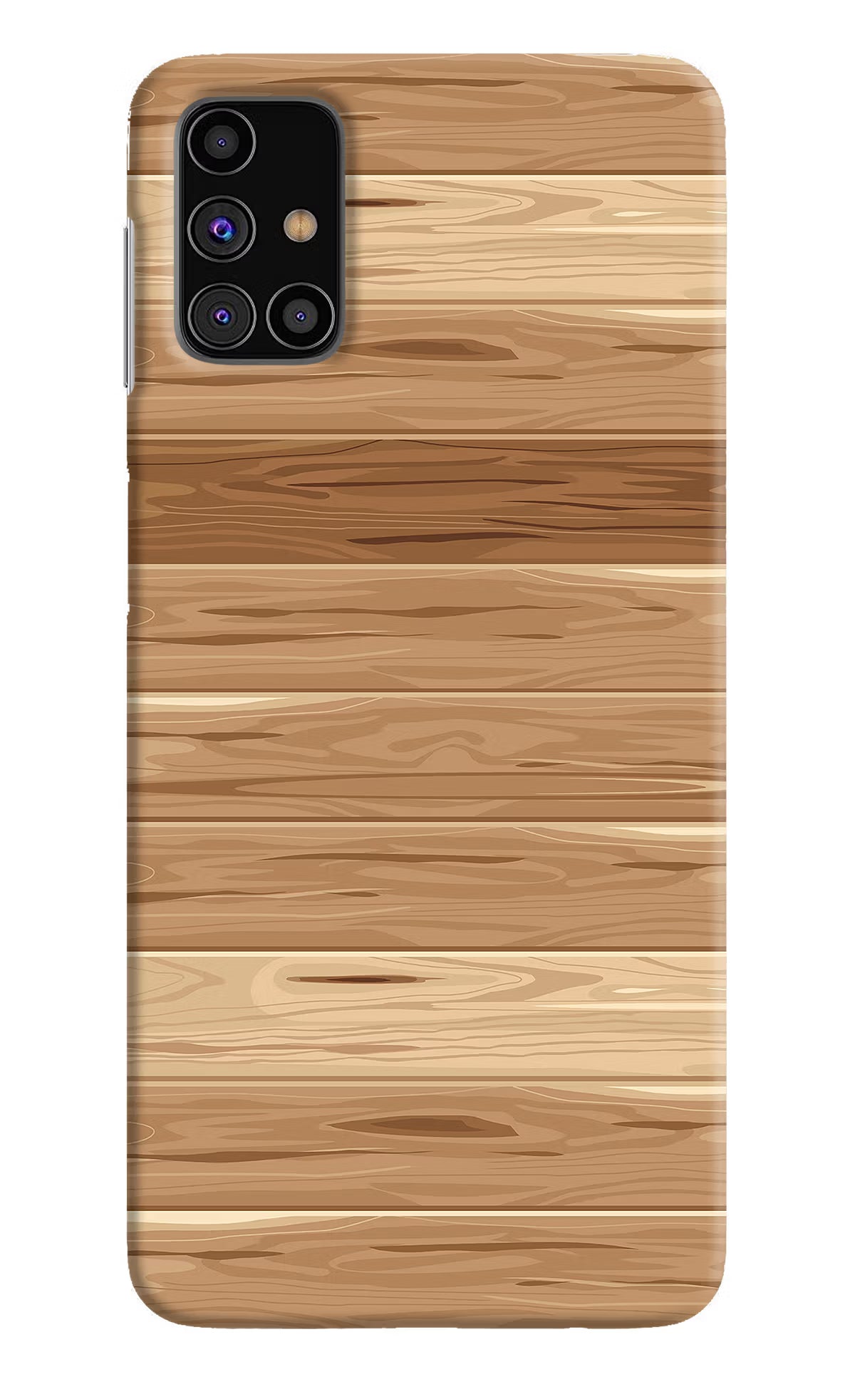 Wooden Vector Samsung M31s Hard Case Back Cover by Casekaro