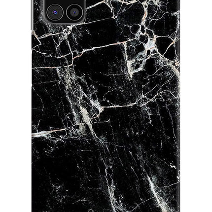 Black Marble Texture Samsung M31s Hard Case Back Cover by Casekaro