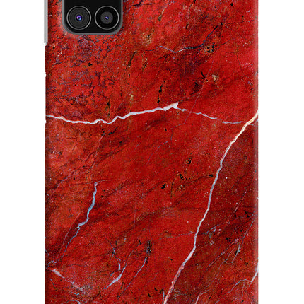 Red Marble Design Samsung M31s Hard Case Back Cover by Casekaro