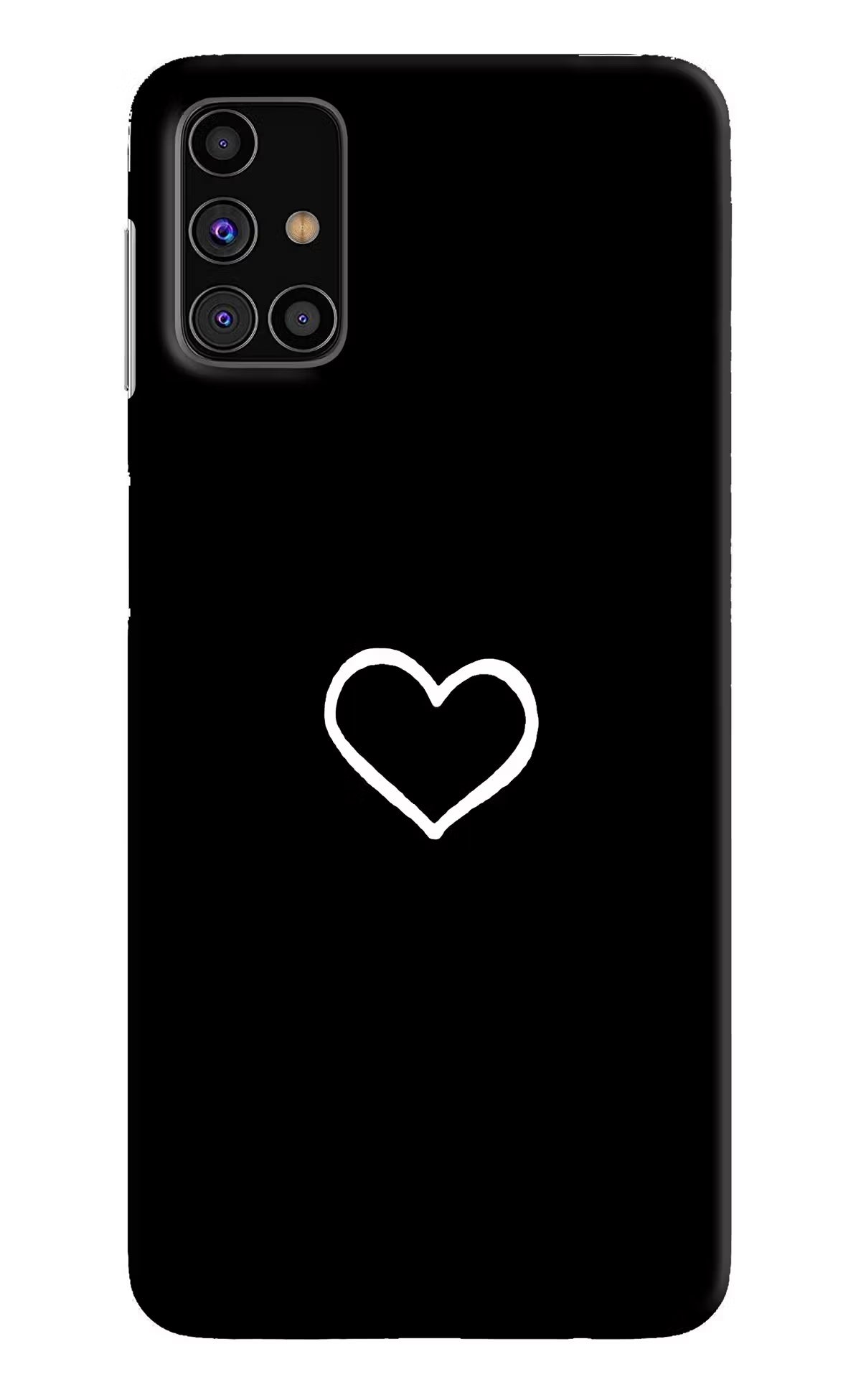 Heart Samsung M31s Hard Case Back Cover by Casekaro
